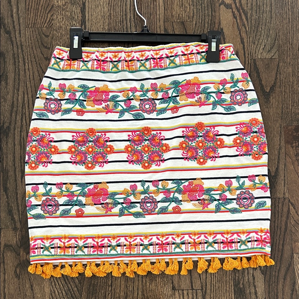 THML Multicolor Embroidered Pencil Skirt